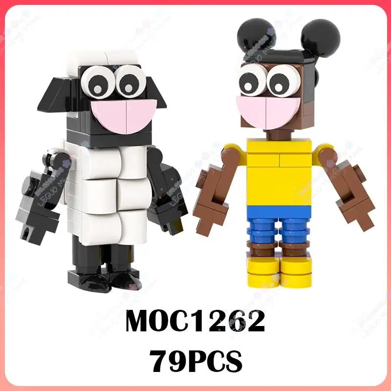 MOC1262 Creative DIY Amanda Cashmere Sheep ?MOC Building Blocks Horror Game Action Figure Character Assembly Brick T